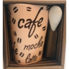 Kép 2/6 - Cappuccinos Bögre kanállal dobozban Barna 