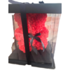 Kép 2/2 - Rózsa maci dobozban 25 cm Piros Fehér Rózsaszín